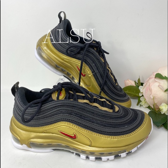 Nike Air Max 97 QS Black Leather W AUTHENTIC - Picture 2 of 8